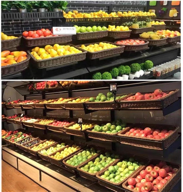 2 Packungen 15,7 Zoll Brotkörbe zum Servieren,Rechteckige Körbe zur Aufbewahrung,Weidenkörbe (Gross