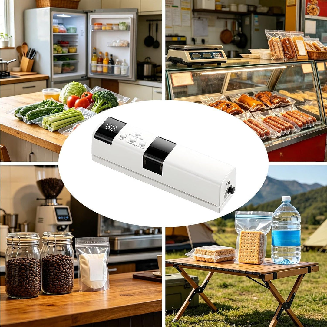 Mini-Vakuumierer für Lebensmittel Tragbare | Tisch-Vakuumiermaschine für Fleisch, Mahlzeiten, Snacks