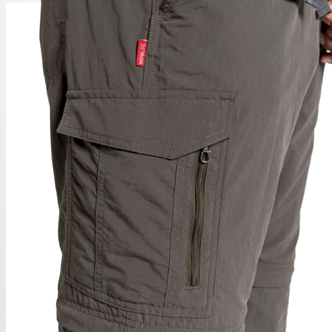 Craghoppers NosiLife wandelbare Herren-Wanderhose, 38S / 29L Schwarz - Black Pepper