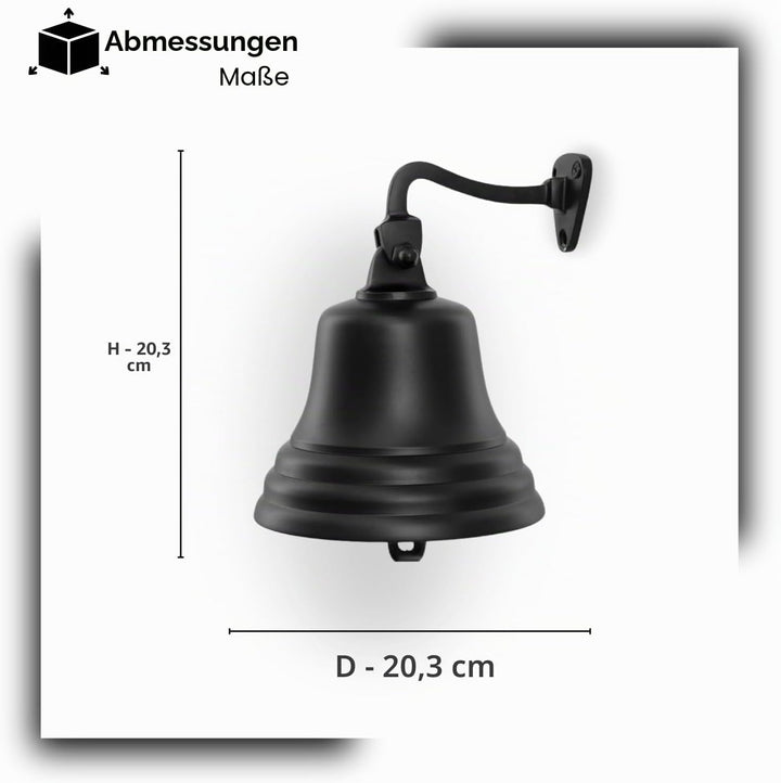 Assorted Collections Bar-Zubehör für Zuhause, Kneipen-Handglocke, wandmontierte Barglocke, Schwarze