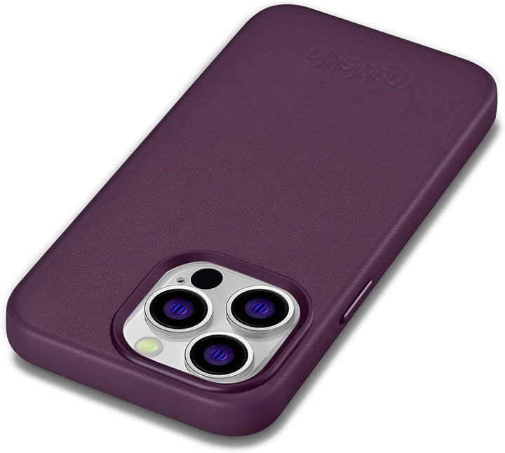 Mobiskin Hülle kompatibel mit iPhone 14 PRO MAX (6,7 Zoll), Handyhülle mit echtem Leder, Case, Schut