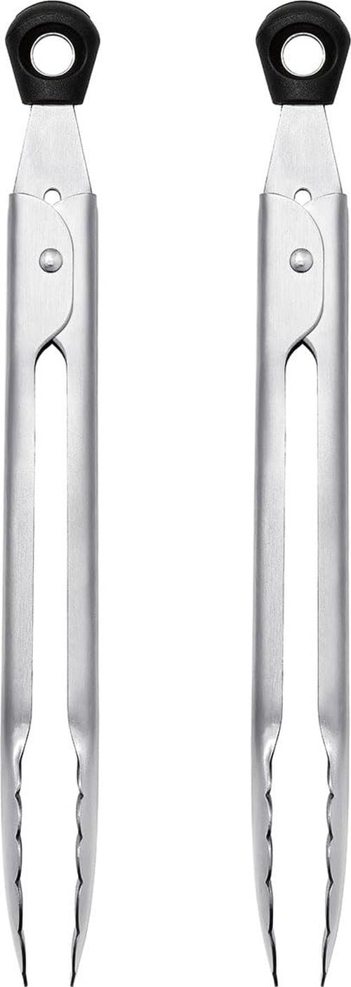 OXO Good Grips Mini-Zange aus Edelstahl, 2 Stück Modern Mini Tongs 2 Pack, Modern Mini Tongs 2 Pack