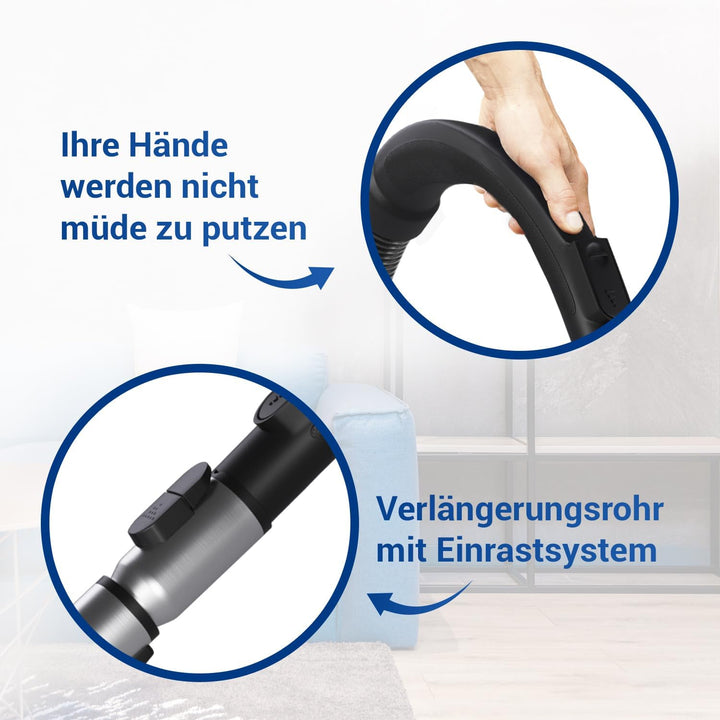 VIOKS SET Staubsauger Handgriff & Staubsaugerrohr 35mm Ø Ersatz für Miеle 9442601 & 10275580 - Griff