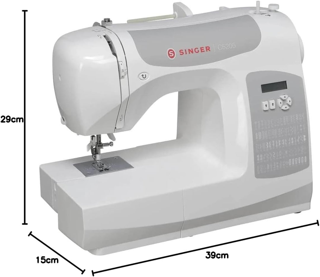 Singer C5205 Nähmaschine, weiss/grau Weiss, Grau, Weiss, Grau