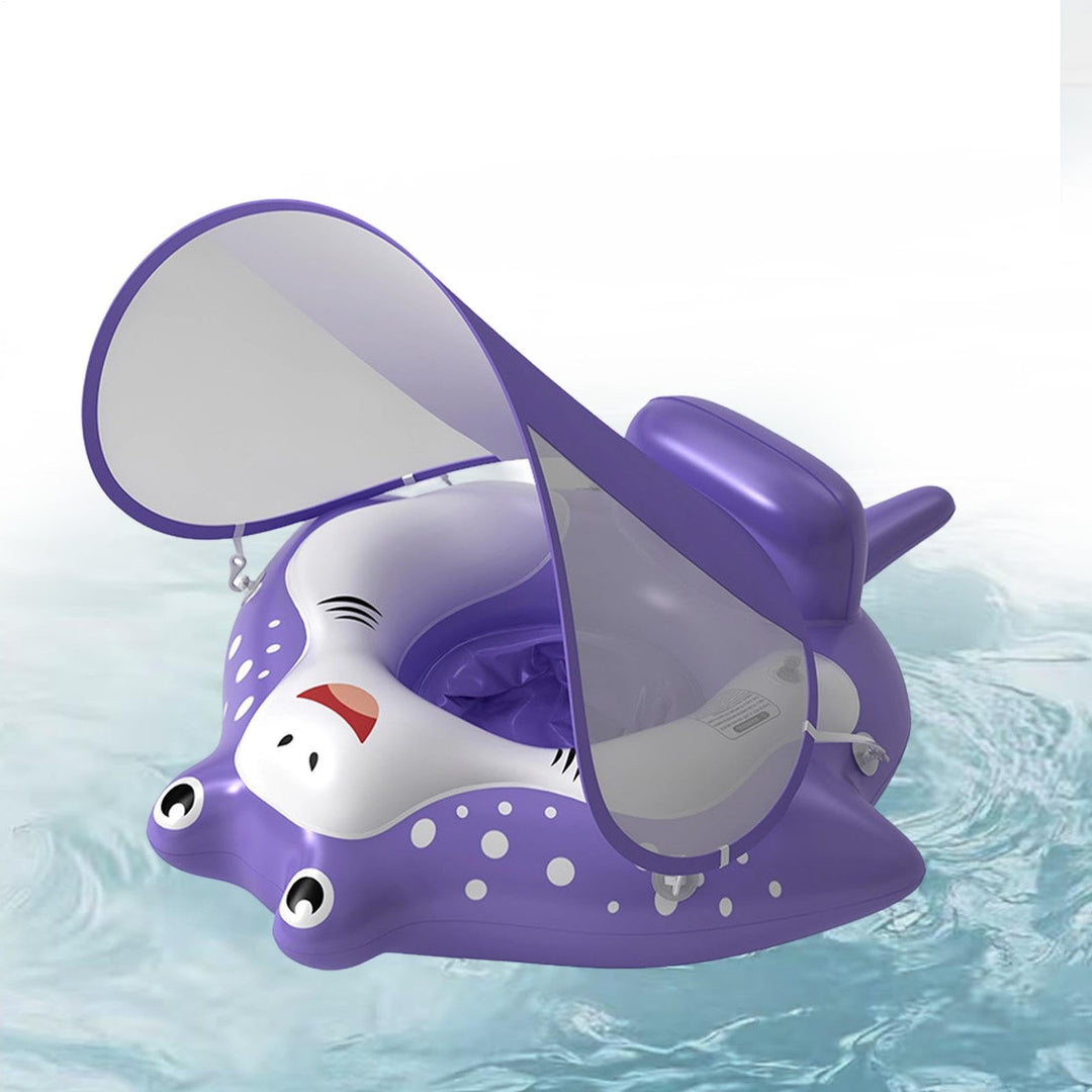 Aufblasbarer Baby-Schwimmring mit LSF 50+ Sonnendach, Baby-Schwimmring, Pool-Spielzeug mit Sicherhei