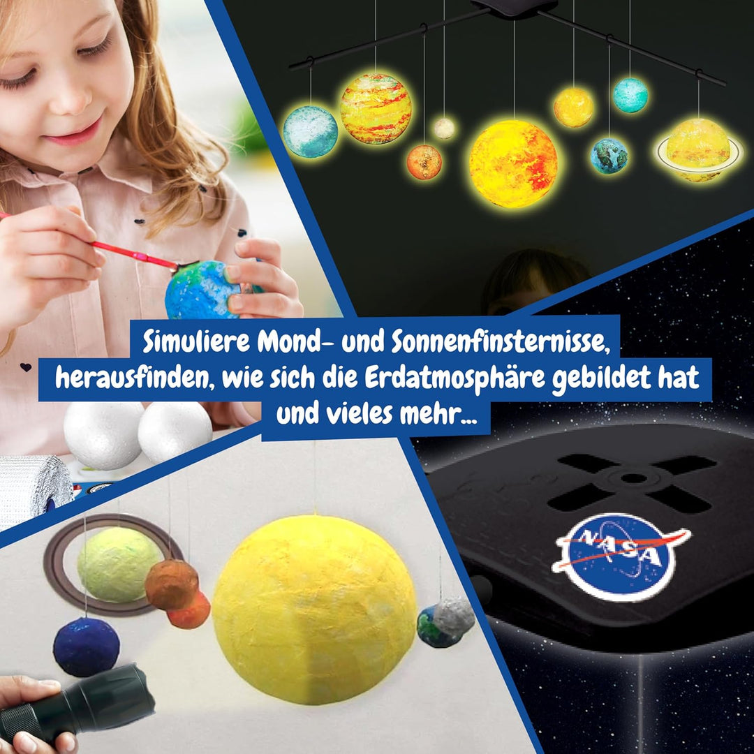 Science4you Sonnensystem 3D NASA im Dunkeln leuchten - Bauen Sie Ihr eigenes Sonnensystem, Planeten