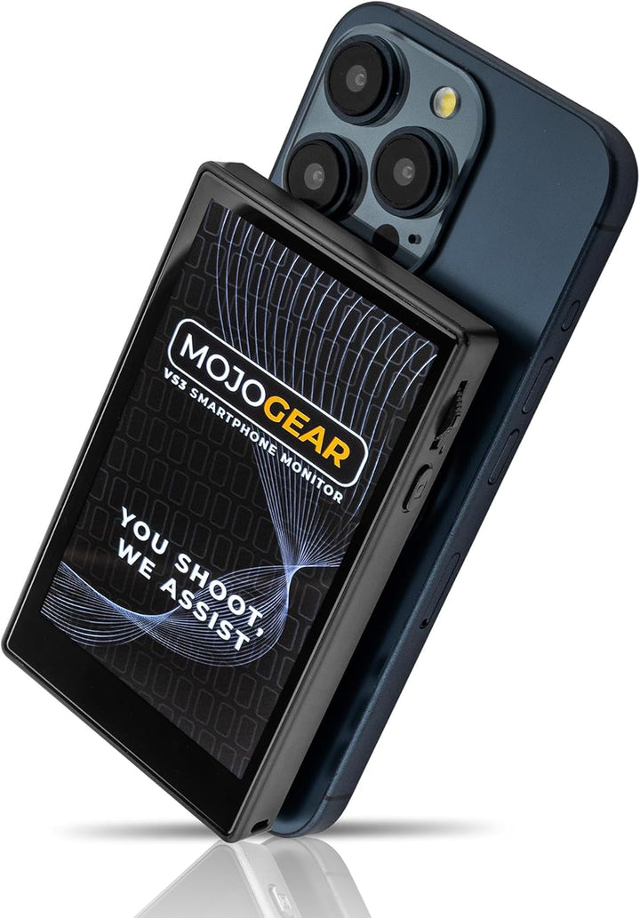 MOJOGEAR VS4 Touchscreen Selfie Vlog Monitor — Externer Bildschirm für Smartphone Rückkamera — WiFi
