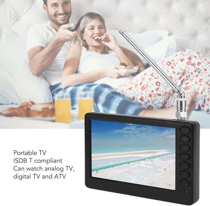 Tragbarer 5 Zoll Fernseher, ISDB T Digitalfernseher, 1080P Videoformatunterstützung, 1500 mAh Hochem