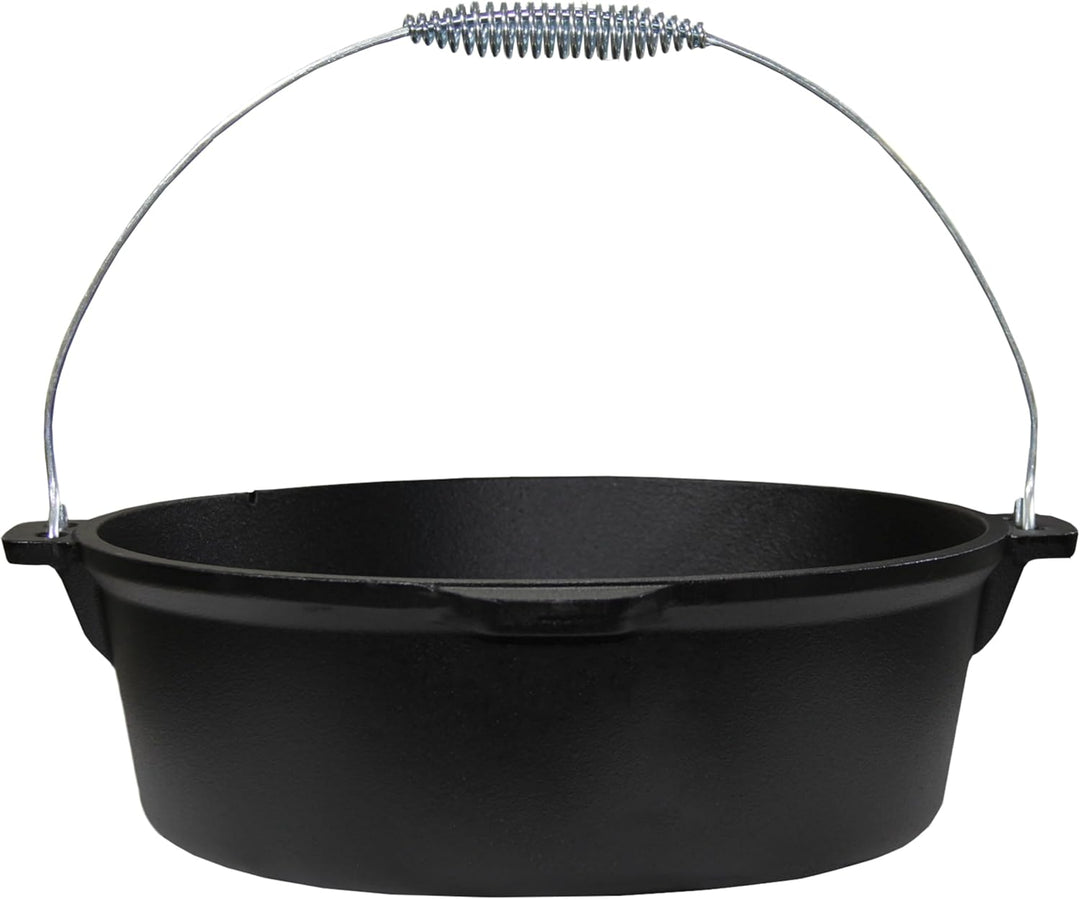 Dutch Oven Set Gusseisen 1,8L-13,6L – Feuertopf mit Deckelheber, Schmortopf mit & ohne Füsse, Schlit