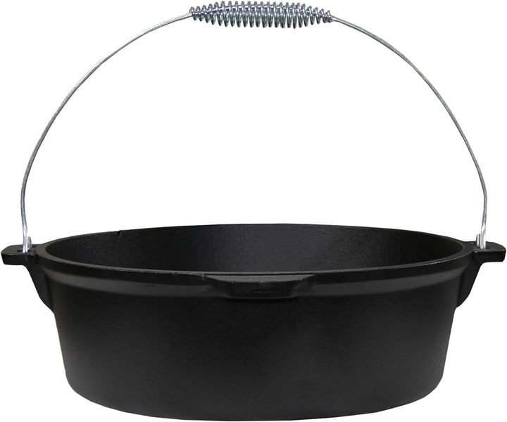 Dutch Oven Set Gusseisen 1,8L-13,6L – Feuertopf mit Deckelheber, Schmortopf mit & ohne Füsse, Schlit