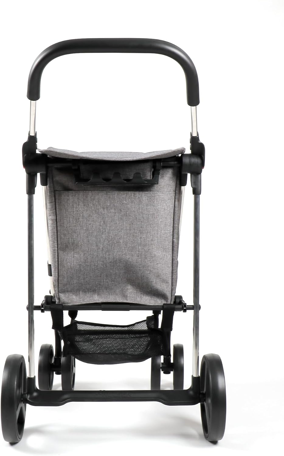 Klappbarer Einkaufstrolley Rolser Basquet Tweed 4 grosse Räder (2 drehbare) - Grau, Grau