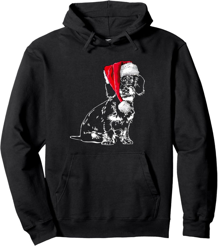 Lustiger Rauhaardackel Weihnachtsmann Weihnachten Hunde Pullover Hoodie