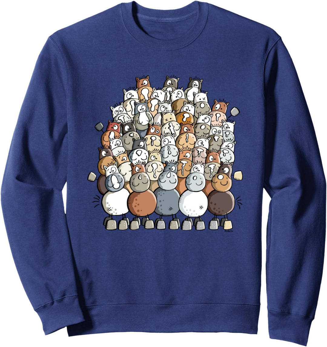 Funny Pferde Herde I Ponyhof I Fun Pferd Reiter Design Sweatshirt