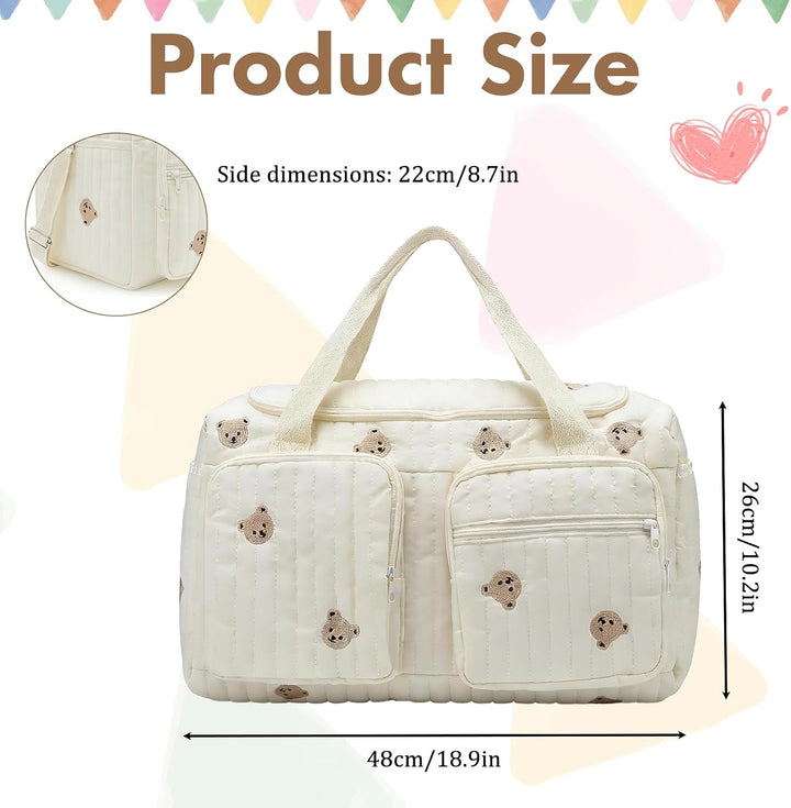 Grosse Wickeltasche Mommy Bag: geruchsfrei - Einsatz mit 0-3J Baby | sofort verwendbar - Babytasche