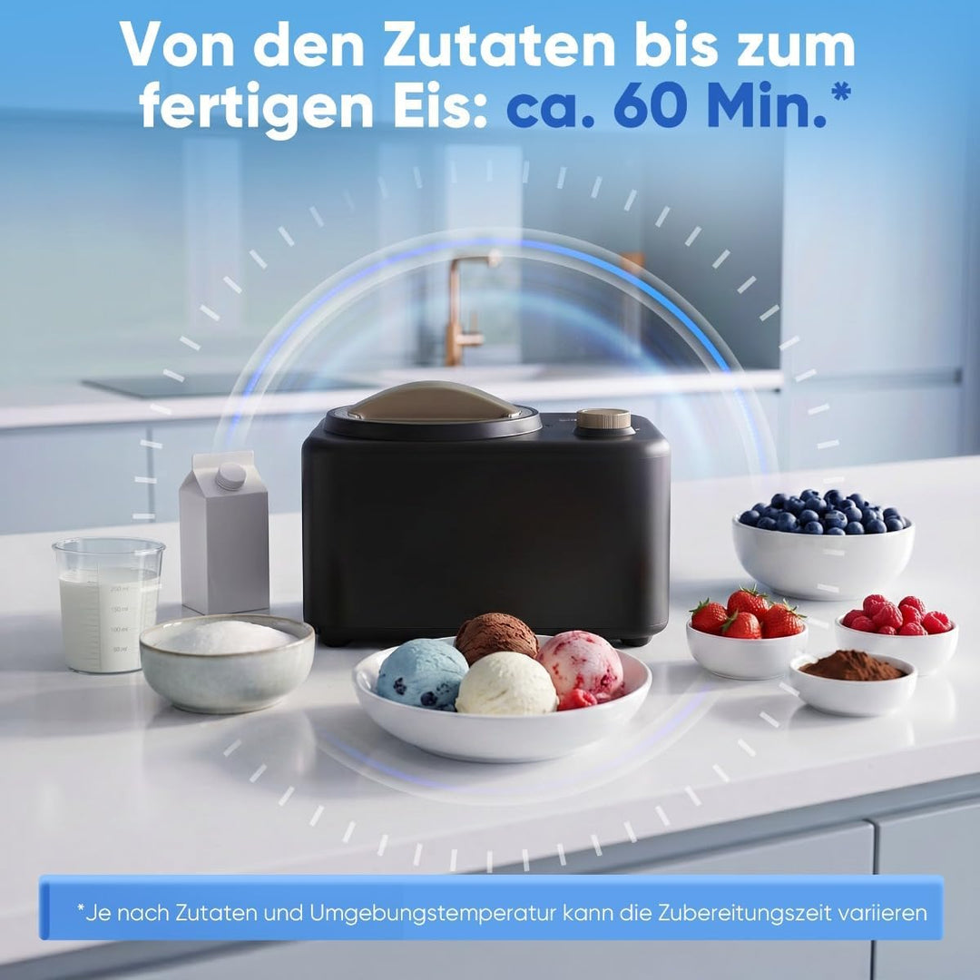 Clatronic® Eismaschine mit Kompressor | Eis in 60 min. | ohne Vorkühlen