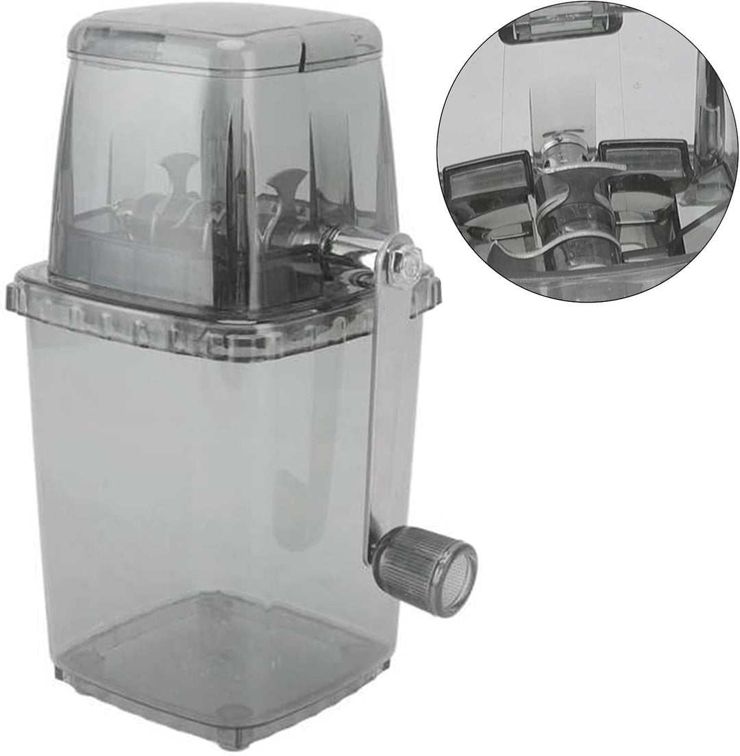 Tragbarer Eiszerkleinerer, 1,25 L, Handgekurbelt, Zum Selbermachen, Manuelle Eiszerkleinerungsmaschi