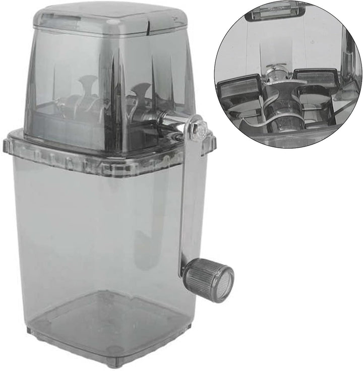 Tragbarer Eiszerkleinerer, 1,25 L, Handgekurbelt, Zum Selbermachen, Manuelle Eiszerkleinerungsmaschi