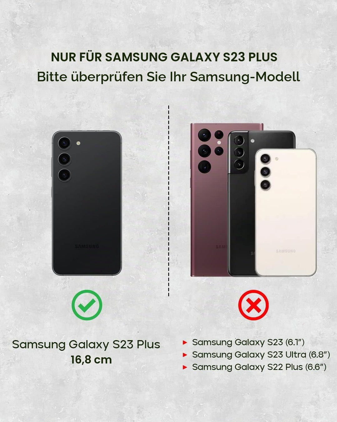 Porter Riley - Lederhülle für Samsung Galaxy S23 Plus. Premium Echtleder Standhülle/Cover/Brieftasch