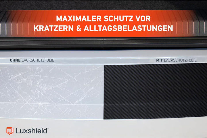 Luxshield Ladekantenschutz Folie für Porsche Macan 1 (I) 95B Facelift I 2018-2021 - Stossstangenschu