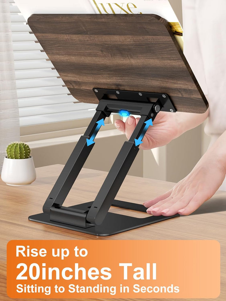 Tounee Buchständer, Teleskop-Buchhalterständer, höhenverstellbar, ausziehbares Design, ergonomischer