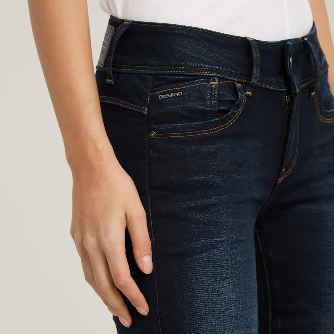 G-STAR Damen Lynn Mid Waist Skinny Jeans 23W / 28L Blau (Medium Aged 60885-6131-071), 23W / 28L Blau