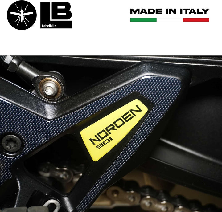 labelbike - 3D Aufkleber Motorrad-Einstiegsleisten kompatibel mit Husqvarna Norden 901 Fussrastensch