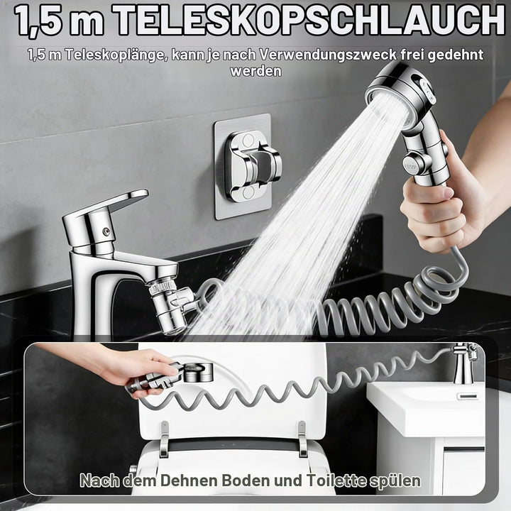Handbrause für Waschbecken mit Schlauch 3m, Waschbeckenbrause mit Schlauch, Wasserhahnspender und Du