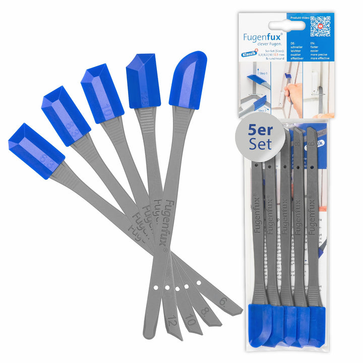 KLASSIK (PLUS) FUGENFUX® 5er Set – Fugenglätter | Fugenabzieher mit Revolutionärer Zauber-Spitze für