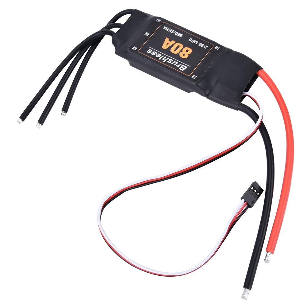 RC ESC, 80A Brushless ESC Elektronischer Drehzahlregler Batterie Niederspannungsschutz 2-6S