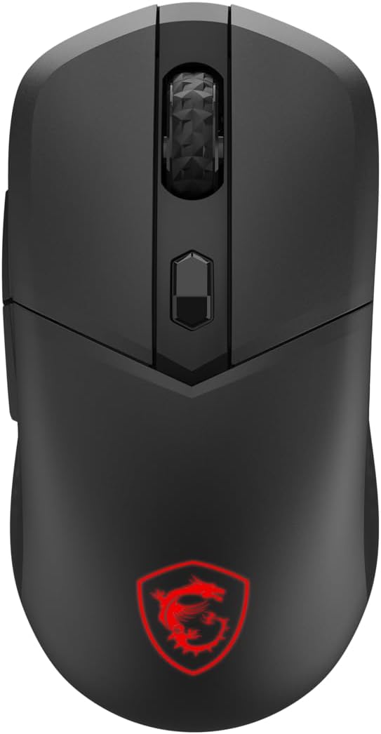 MSI Versa 300 Wireless Gaming-Maus – 8000 DPI optischer Sensor, 1000 Hz Polling-Rate, symmetrisch, 3