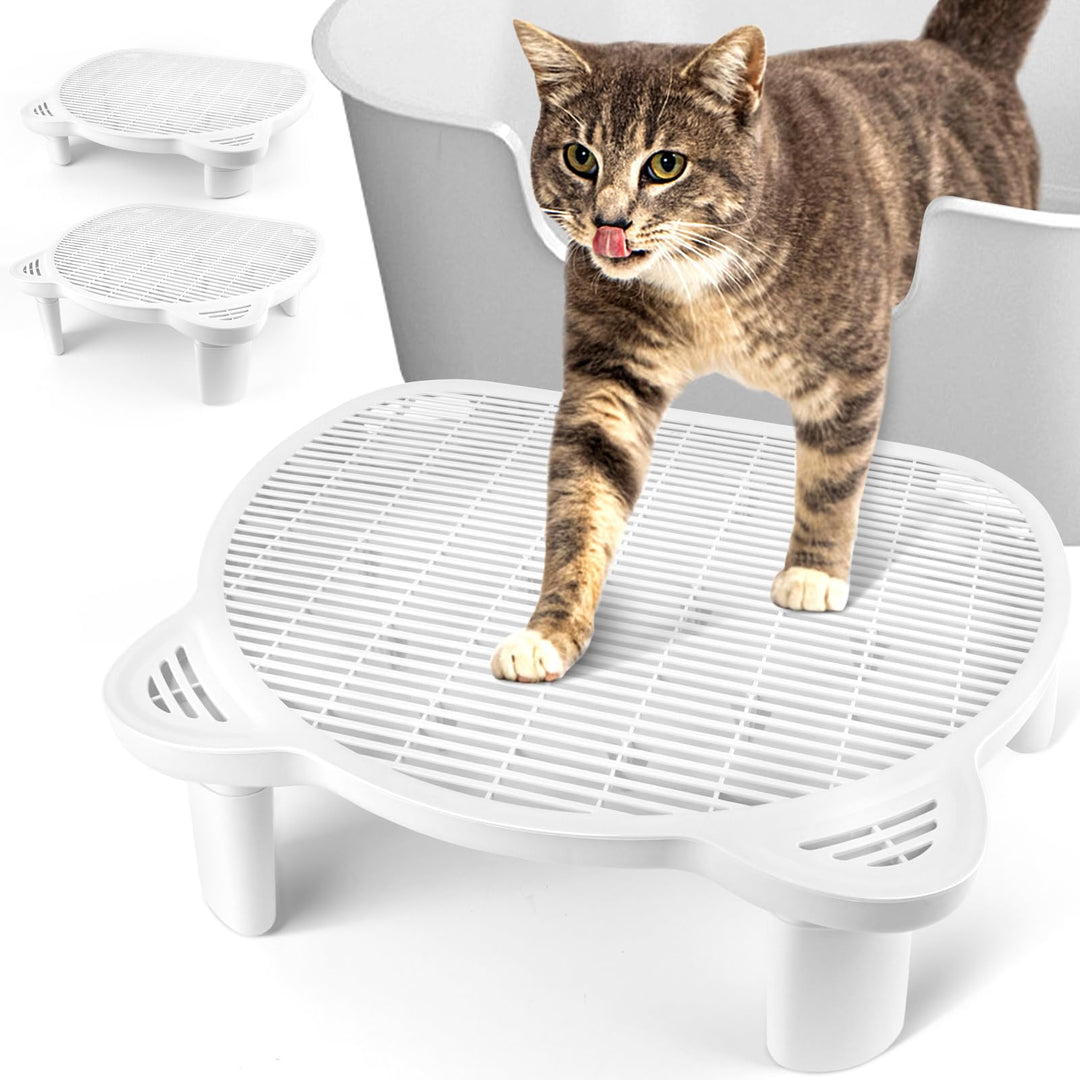 Verstellbare Katzen Rampe für Katzentoilette, Erhöhte Katzentoilette Stufe, Doppelte Katzenstreufall