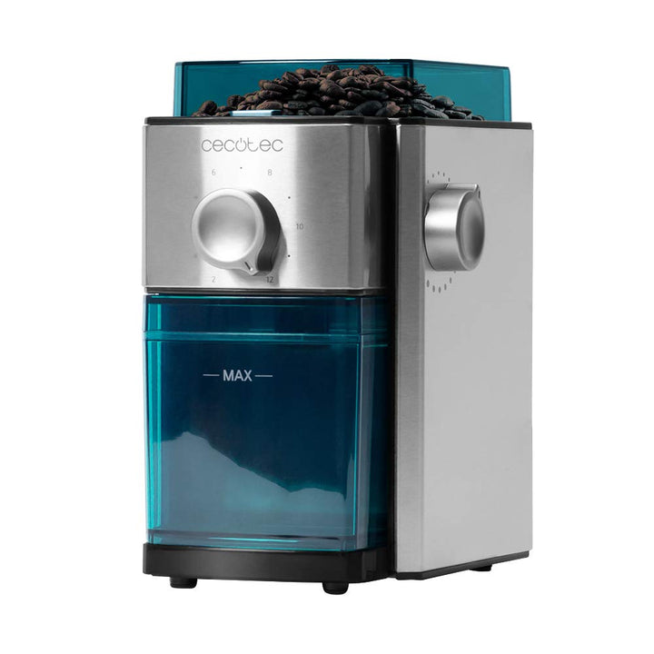 Cecotec elektrische Kaffeemühle SteelMill 2000 Adjust. Rostfreier Stahl, flache Mahlzähne, 17 Stufen