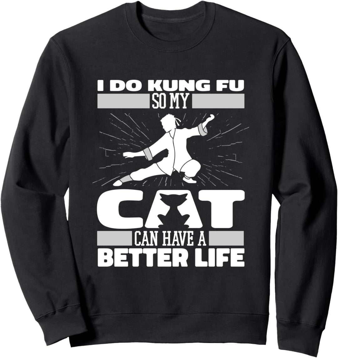 Kung Fu Katze Kämpfer - Kampfsport Dojo Kampfkunst Kung Fu Sweatshirt