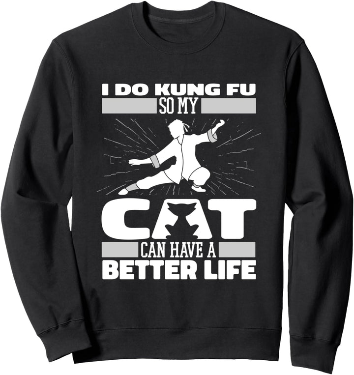 Kung Fu Katze Kämpfer - Kampfsport Dojo Kampfkunst Kung Fu Sweatshirt