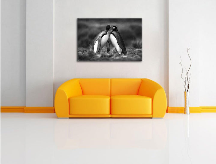 Pinguine in der Antarktis als Leinwandbild/Grösse: 100x70 / Wandbild/Kunstdruck/fertig bespannt, 100