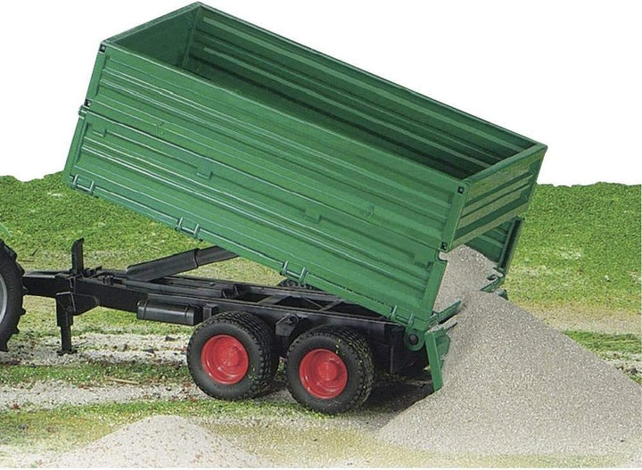 bruder 02010 - Tandemachs-Transportanhänger mit Aufsteckbordwand - 1:16 Kippanhänger Bordwandanhänge