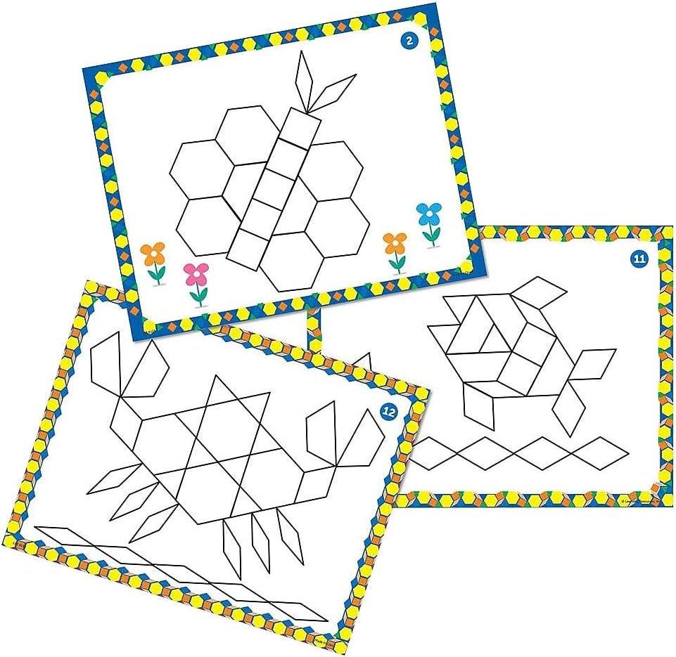 Learning Resources Mustervorlagen für die Formsteine, Farben erkennen, Mint-Spielzeug, ab 4 Jahren