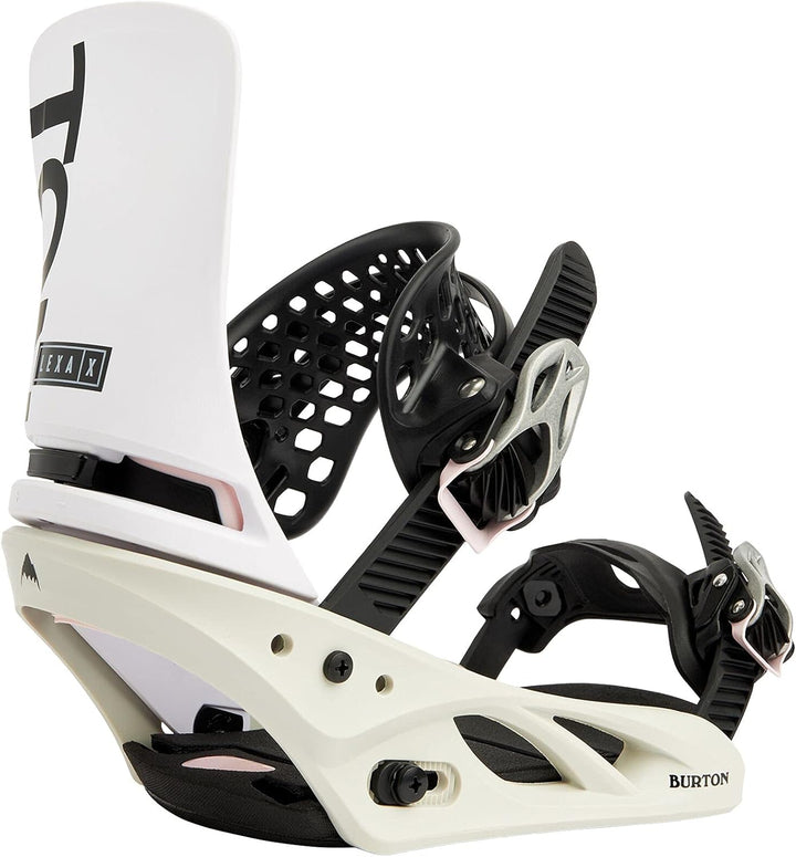 Burton Lexa X Damen Snowboard Biendings, Wei&#xDF;/Grau/Logo M (6-8)