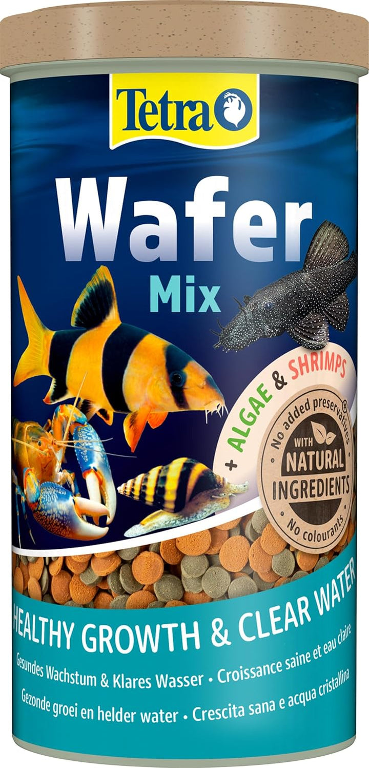 Tetra Wafer Mix - Fischfutter für alle Bodenfische (z.B. Welse) und Krebse, für gesundes Wachstum un