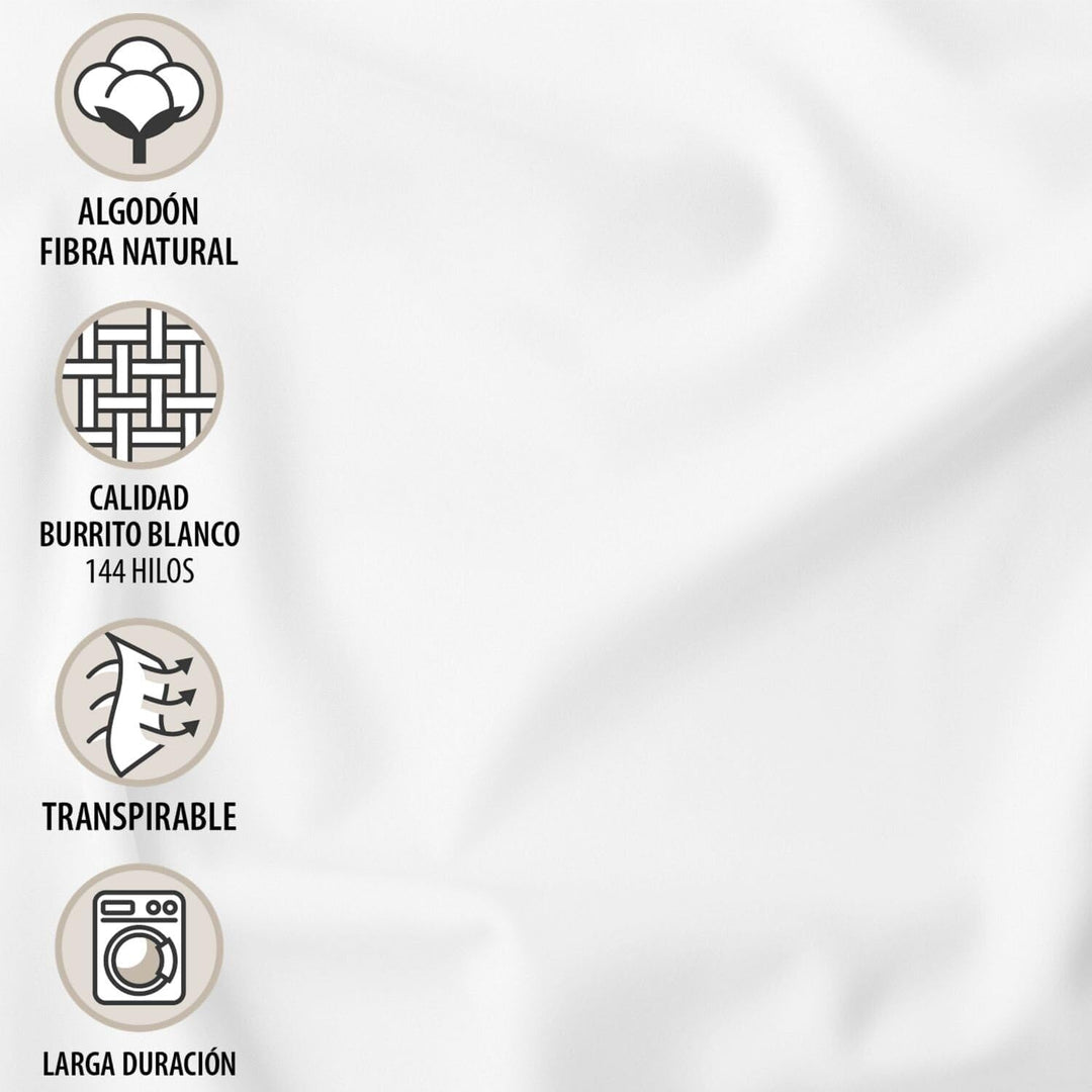 BURRITO BLANCO Spiel LinenHotel 100% Baumwolle Doppelbett 150x190 cm bis 150x200 cm (erhältlich in m