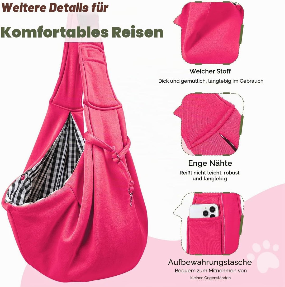 Pawaboo Hundetragetasche Welpen, Tragbare Transporttasche für Hunde Bis zu 12 lbs, Tragetuch Hunds K