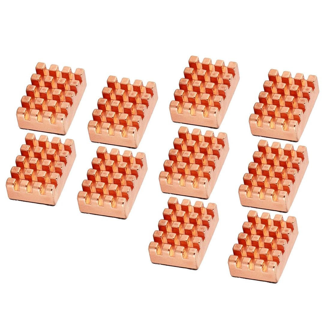 Fdit 10X Kupfer VGA RAM Kühlkörper, 15x10x5mm Kühler Kühlkörper für , VGA RAM, IC Chips, Mosfet SCR
