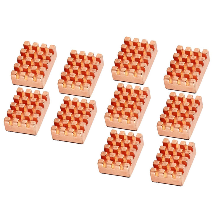 Fdit 10X Kupfer VGA RAM Kühlkörper, 15x10x5mm Kühler Kühlkörper für , VGA RAM, IC Chips, Mosfet SCR