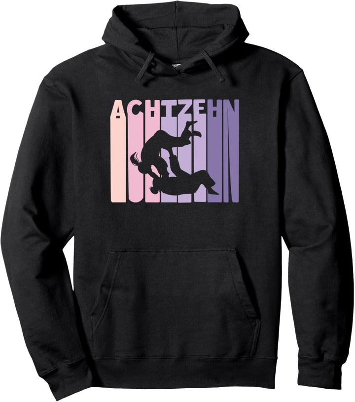 18. Geburtstag Geschenk Judo Retro Judoka Mädchen Pullover Hoodie