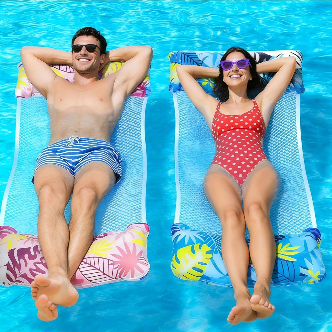 Luftmatratze Pool XL,Luftmatratze Wasser 4 in 1 Erwachsene und Kinder,Wasserhängematte Aufblasbare m