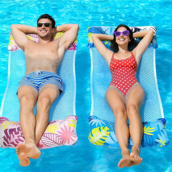 Luftmatratze Pool XL,Luftmatratze Wasser 4 in 1 Erwachsene und Kinder,Wasserhängematte Aufblasbare m