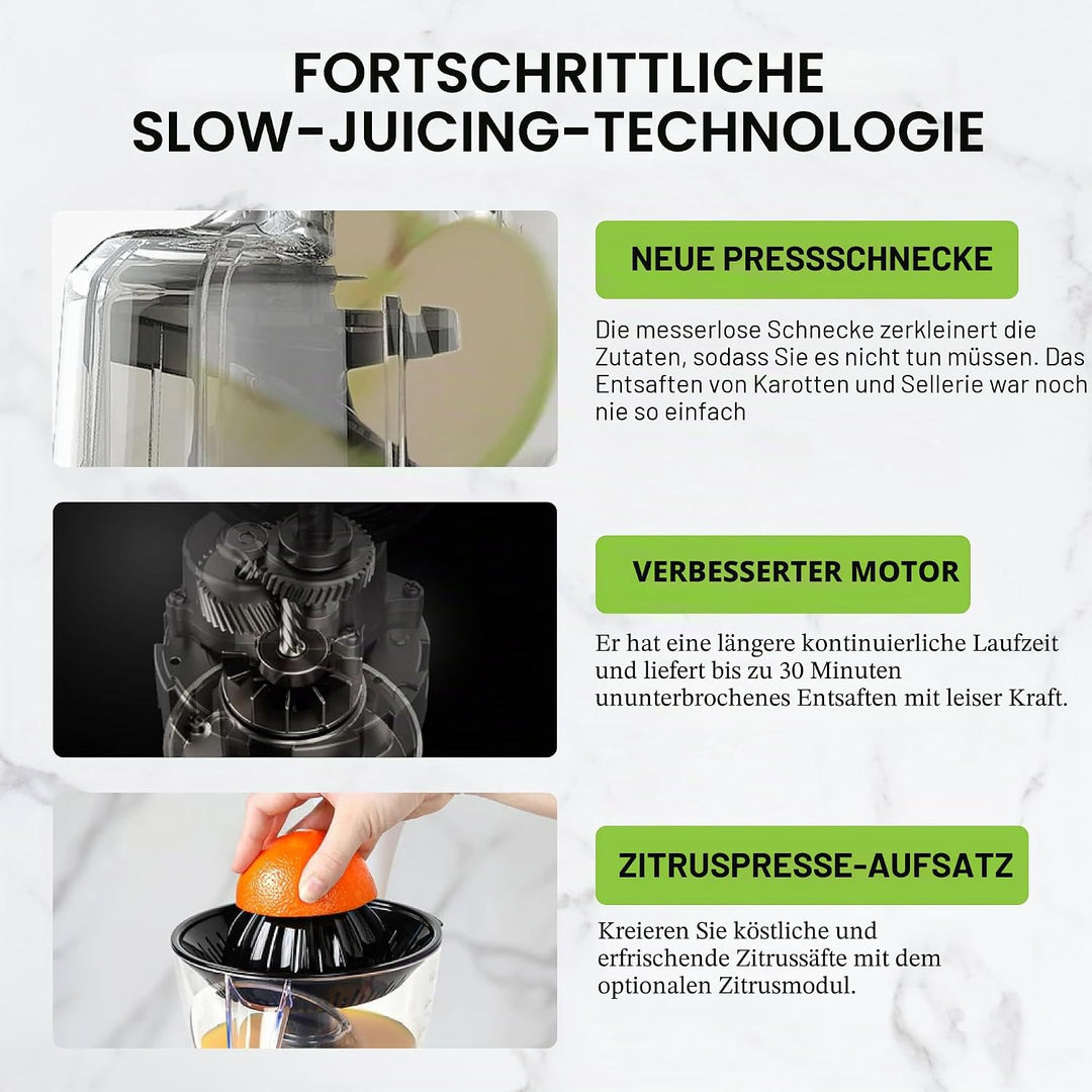 Kuvings - Entsafter REVO830 - Doppel-Mundstück, automatisches Schneidsystem -