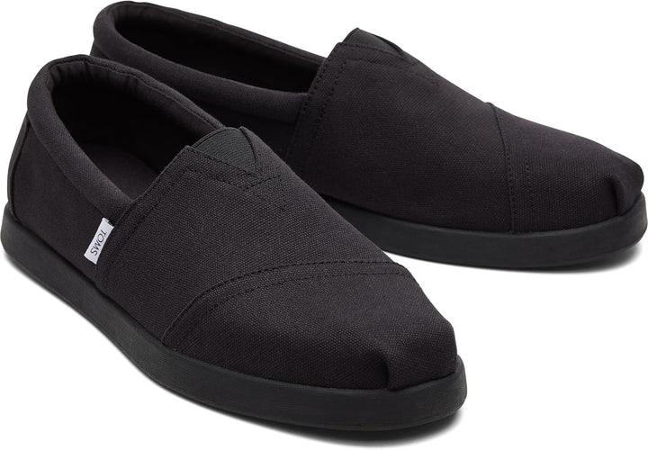 TOMS Herren Alp FWD Flacher Slipper 39 EU Schwarzes Recyceltes Baumwoll Segeltuch, 39 EU Schwarzes R