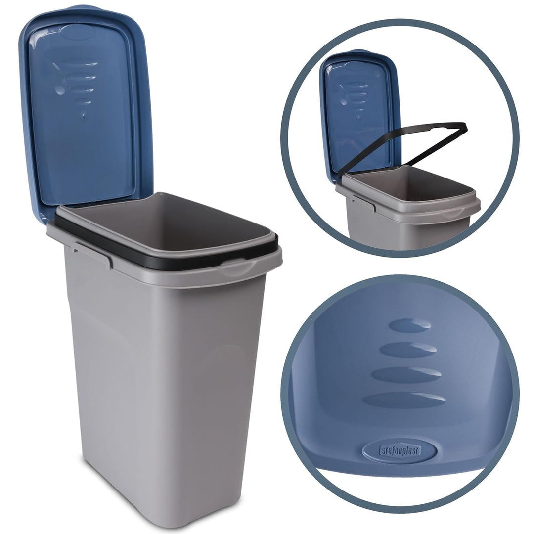 15L Mülleimer blau, Mülleimer Küche, Mülltonne, Abfalleimer Küche, Trash Bin, Mistkübel, Gelber Sack