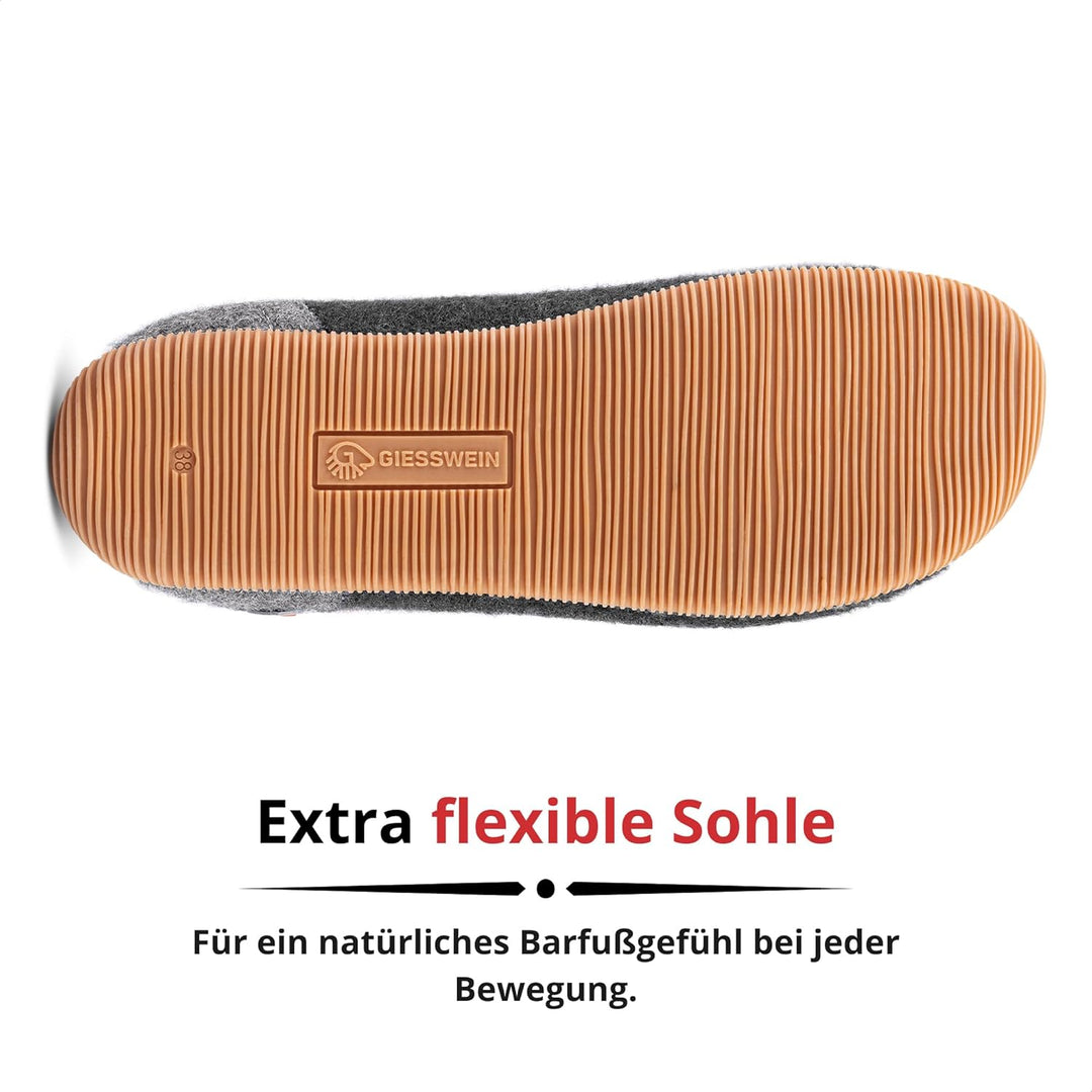 Giesswein Hüttenschuh Wildpoldsried 24 EU Anthrazit 019, 24 EU Anthrazit 019